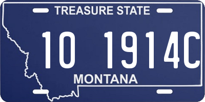 MT license plate 101914C