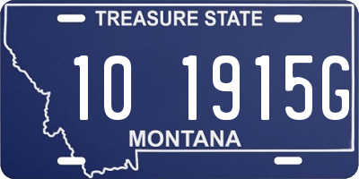 MT license plate 101915G