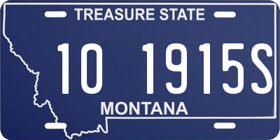 MT license plate 101915S