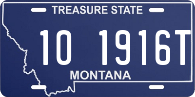 MT license plate 101916T