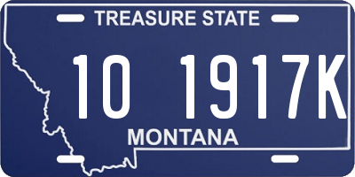 MT license plate 101917K