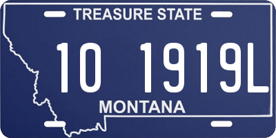 MT license plate 101919L