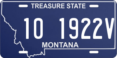 MT license plate 101922V