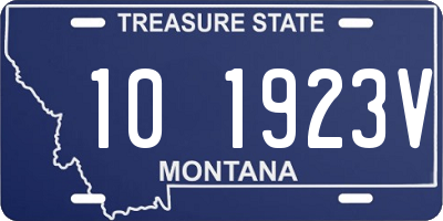 MT license plate 101923V