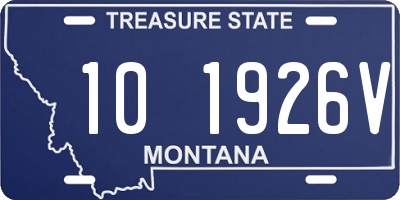 MT license plate 101926V