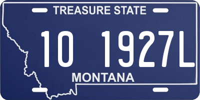 MT license plate 101927L