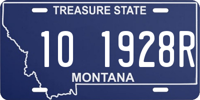 MT license plate 101928R