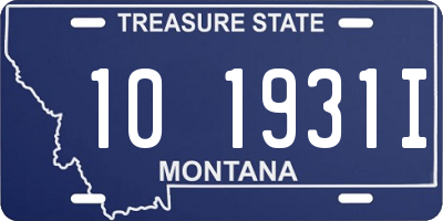 MT license plate 101931I