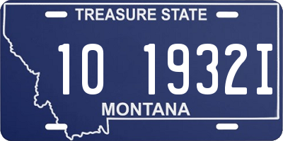 MT license plate 101932I