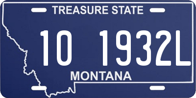 MT license plate 101932L