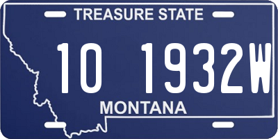 MT license plate 101932W