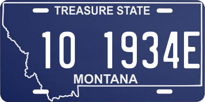 MT license plate 101934E