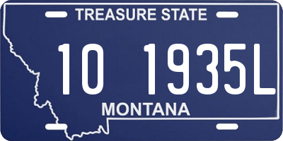 MT license plate 101935L