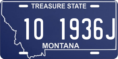 MT license plate 101936J