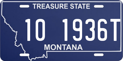 MT license plate 101936T