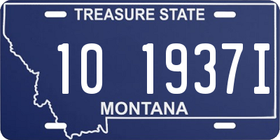 MT license plate 101937I