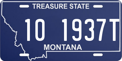 MT license plate 101937T