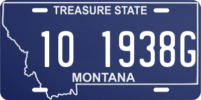 MT license plate 101938G