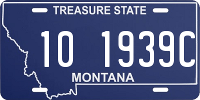 MT license plate 101939C