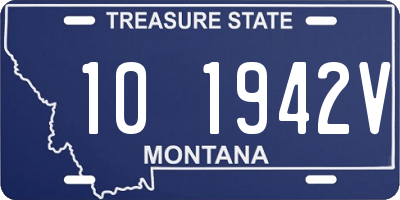 MT license plate 101942V