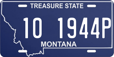 MT license plate 101944P
