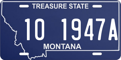 MT license plate 101947A