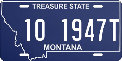 MT license plate 101947T