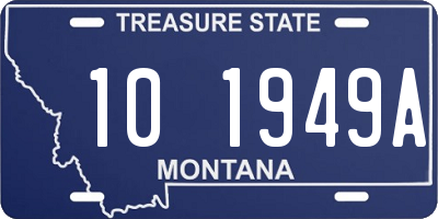 MT license plate 101949A