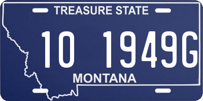 MT license plate 101949G