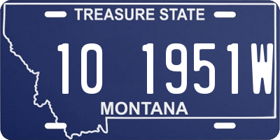 MT license plate 101951W