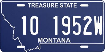 MT license plate 101952W