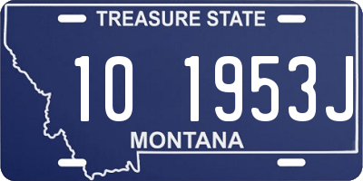 MT license plate 101953J