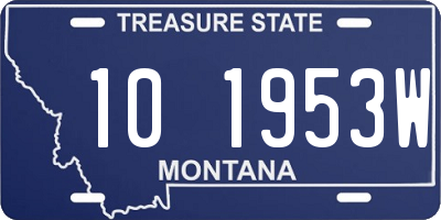 MT license plate 101953W