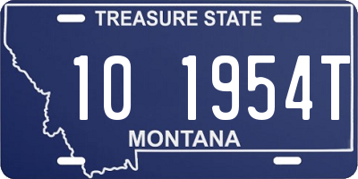 MT license plate 101954T