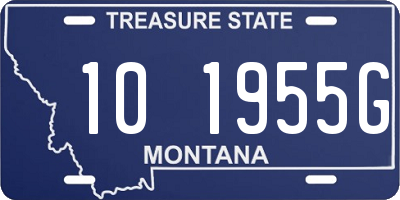 MT license plate 101955G