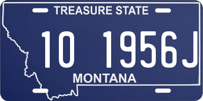 MT license plate 101956J