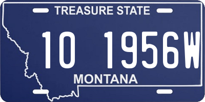 MT license plate 101956W