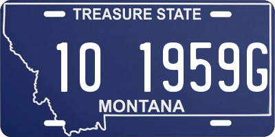 MT license plate 101959G