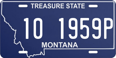 MT license plate 101959P