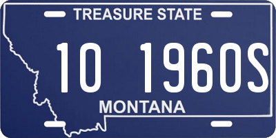 MT license plate 101960S