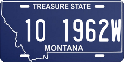 MT license plate 101962W