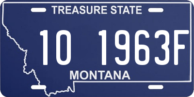 MT license plate 101963F