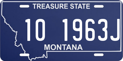 MT license plate 101963J