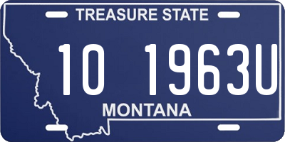 MT license plate 101963U