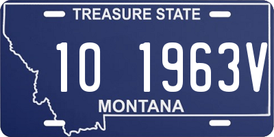 MT license plate 101963V
