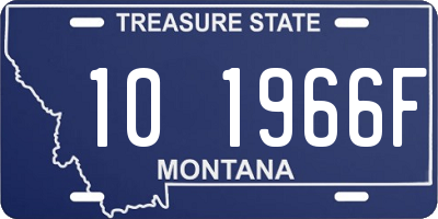 MT license plate 101966F