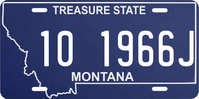 MT license plate 101966J