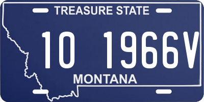 MT license plate 101966V