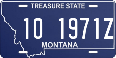 MT license plate 101971Z