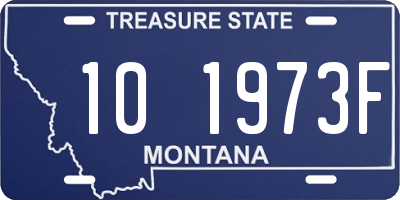 MT license plate 101973F